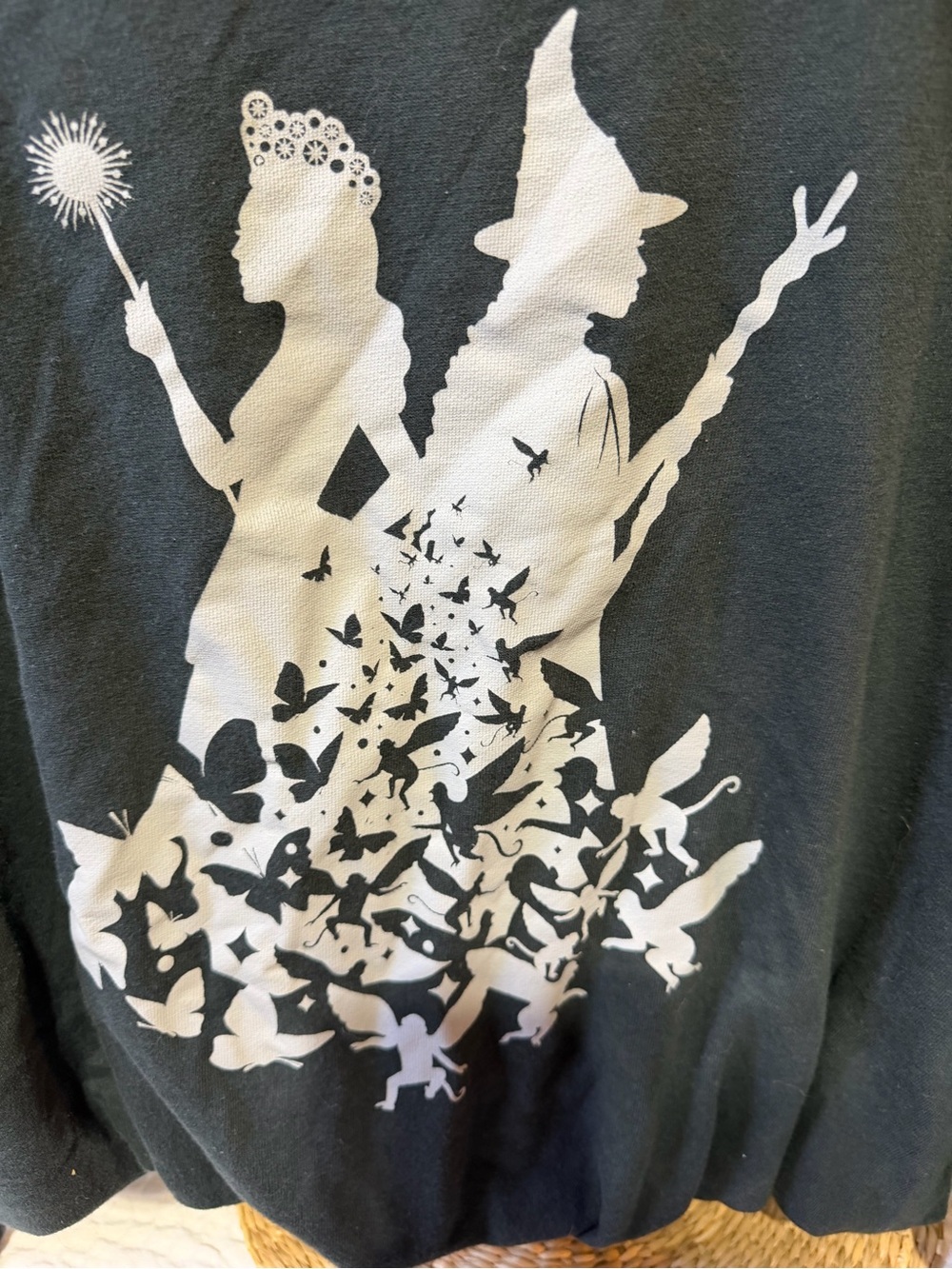 Wicked Graphic Hooded Pullover Sweatshirt in Dark Green - Picture 2 of 4